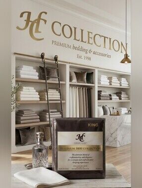 HC Collection Platinum 1800 King Bed Skirt - Dark Brown